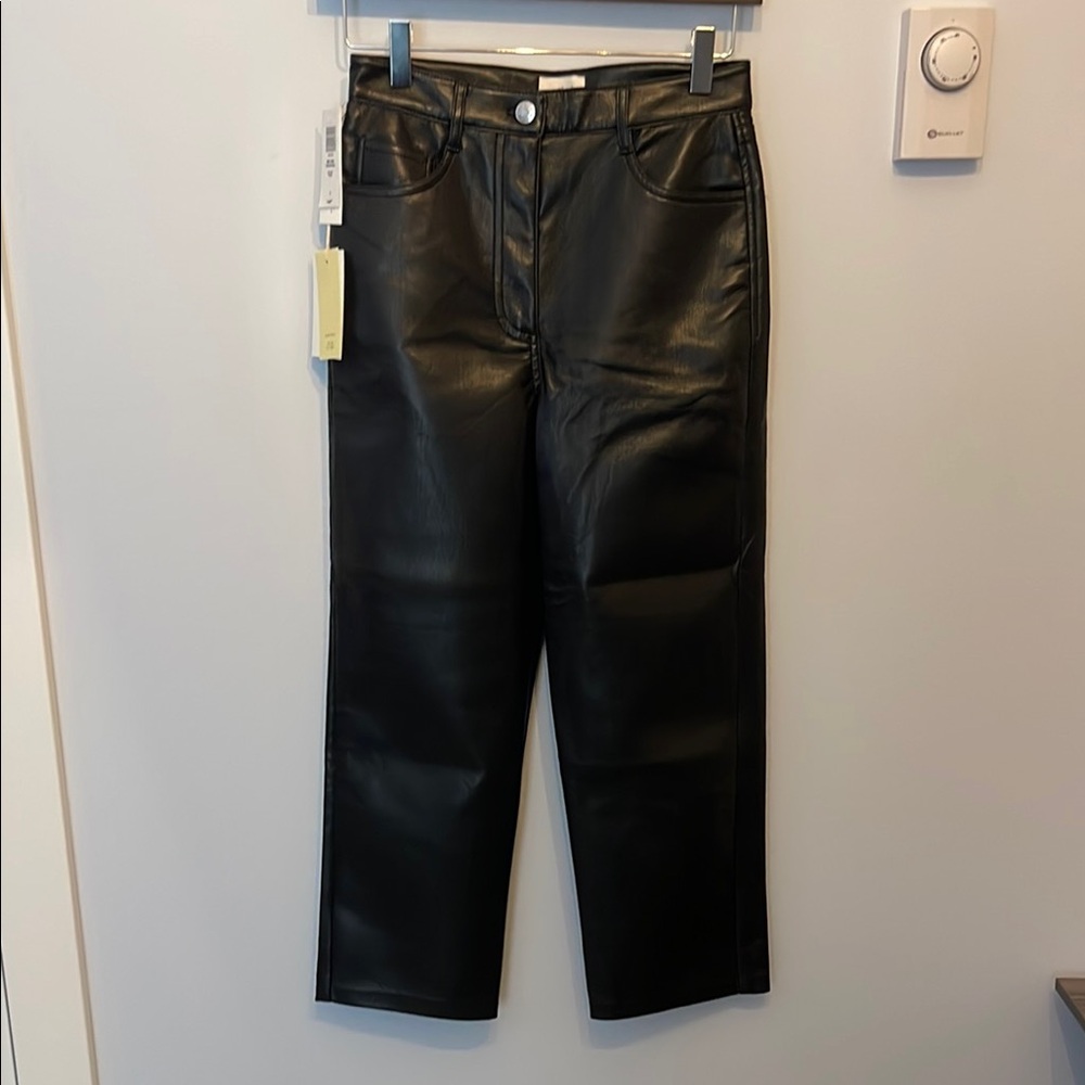 Wilfred Black Faux Leather Pants
